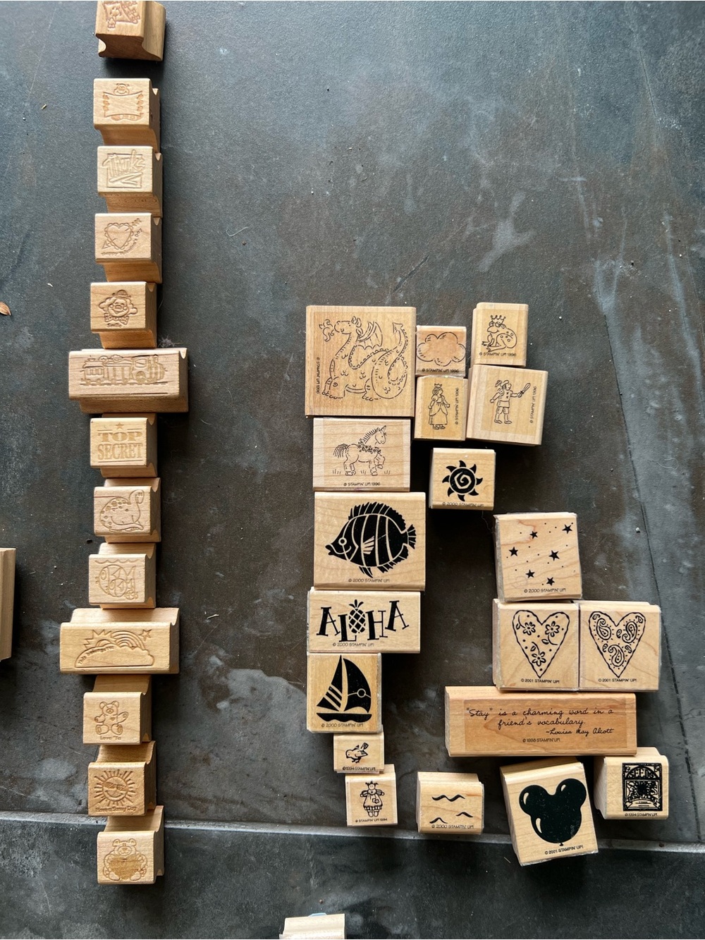 Rubber stamp craft collection 90’s and early 2000’s stamp lot - Picture 2 of 6